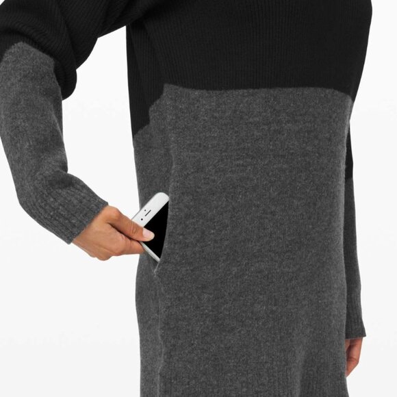 lululemon Women's Restful Intention Cashmere Sweater - Black & Grey - US XS - Picture 5 of 8